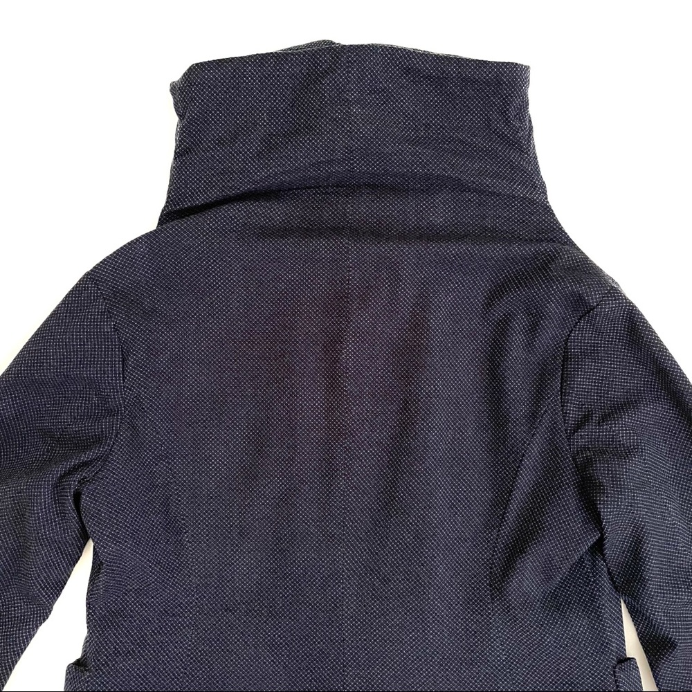 Lilith Navy Wool Blend Snap Front Jacket Blazer L - Picture 7 of 10
